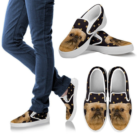 Brussels Griffon (Griffon Bruxellois) Print Slip Ons For Women-Express Shipping-Paww-Printz-Merchandise