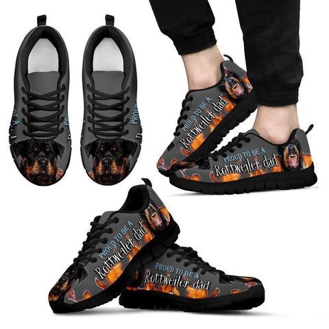 Proud To Be A Rottweiler Dad Sneakers For Men- Father's Day Special-Paww-Printz-Merchandise