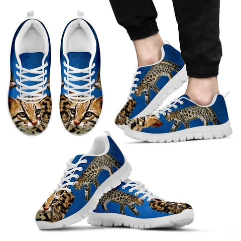 Cheetoh Cat Print (White/Black) Running Shoes For Men-Free Shipping-Paww-Printz-Merchandise