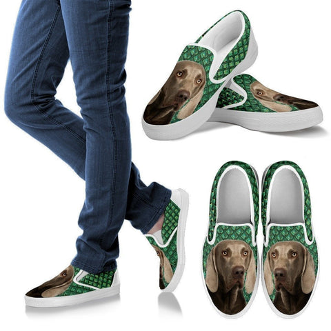 Weimaraner Dog Print Slip Ons For Women-Express Shipping-Paww-Printz-Merchandise