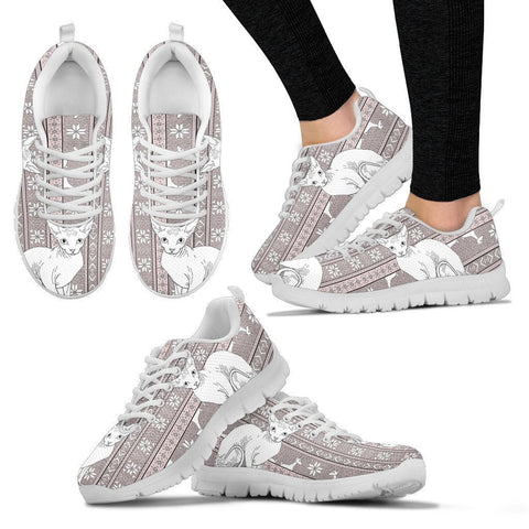 Sphynx Cat Christmas Print Running Shoes For Women-Free Shipping-Paww-Printz-Merchandise