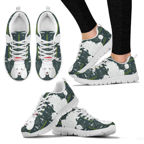 Cute Poodle Dog Print Christmas Running Shoes For Women-Free Shipping-Paww-Printz-Merchandise