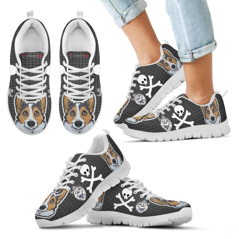 Cardigan Welsh Corgi Happy Halloween Print Running Shoes For Kids/Women-Free Shipping-Paww-Printz-Merchandise