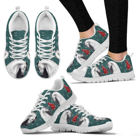 Andalusian horse Print Christmas Running Shoes For Women-Free Shipping-Paww-Printz-Merchandise