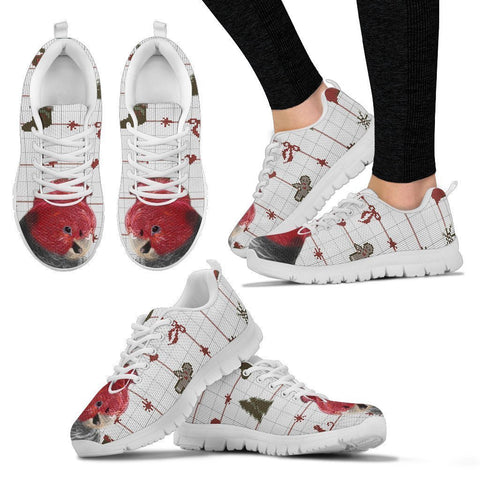 Gang Gang Cockatoo Parrot Print Christmas Running Shoes For Women-Free Shipping-Paww-Printz-Merchandise