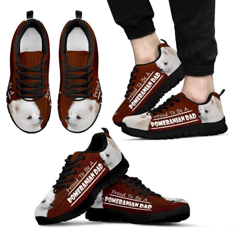 'Proud To Be A Pomeranian Dad' Running Shoes For Men-Father's Day Special-Paww-Printz-Merchandise