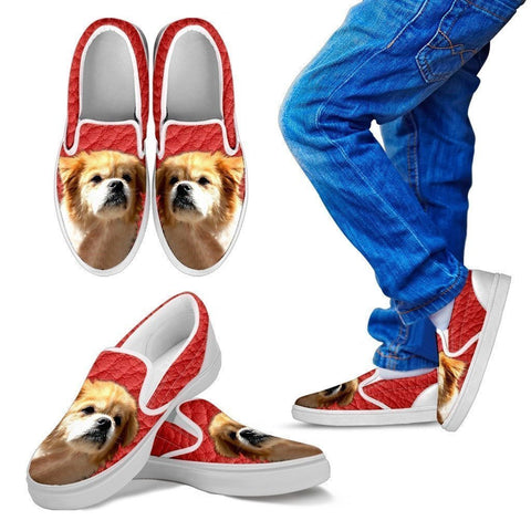 Tibetan Spaniel Print-Slip Ons For Kids-Express Shipping-Paww-Printz-Merchandise