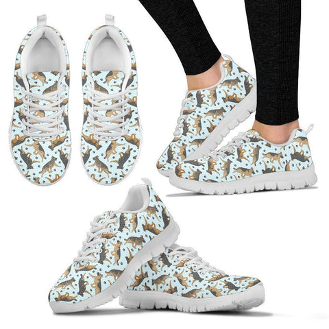 German Shepherd Pattern Print Sneakers For Women- Express Shipping-Paww-Printz-Merchandise