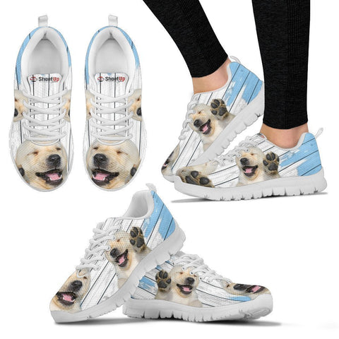 Labrador Retriever Blue White Print Sneakers For Women-Free Shipping-Paww-Printz-Merchandise