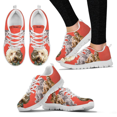 Labradoodle With Bow Tie Print Running Shoes For Women- Free Shipping-Paww-Printz-Merchandise