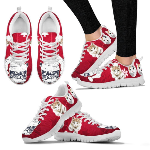 American Curl Christmas Running Shoes For Women- Free Shipping-Paww-Printz-Merchandise