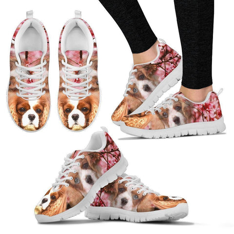 Cavalier King Charles Spaniel Print Sneakers For Women- Free Shipping-Paww-Printz-Merchandise