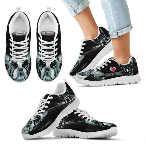 Boston Terrier Print Running Shoes For Kids- Free Shipping-Paww-Printz-Merchandise