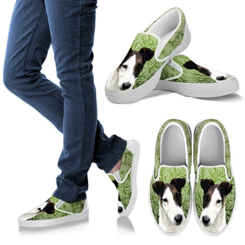 Smooth Fox Terrier Dog Print Slip Ons For Women-Express Shipping-Paww-Printz-Merchandise