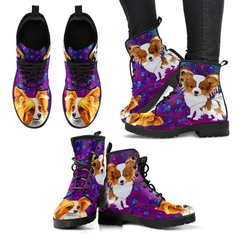 Valentine's Day Special-Papillon Dog Print Boots For Women-Free Shipping-Paww-Printz-Merchandise