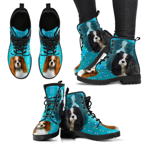 Valentine's Day Special- Cavaliar King Charles Spaniel Print Boots For Women-Free Shipping-Paww-Printz-Merchandise