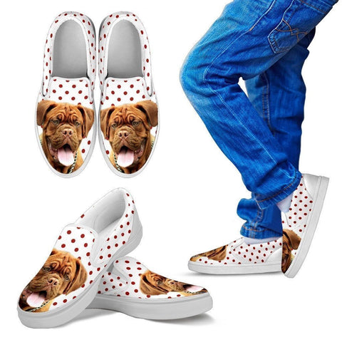 Bordeaux Mastiff (Dogue de Bordeaux) Print Slip Ons For Kids- Express Shipping-Paww-Printz-Merchandise