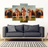Bloodhound Dog Print-5 Piece Framed Canvas- Free Shipping-Paww-Printz-Merchandise