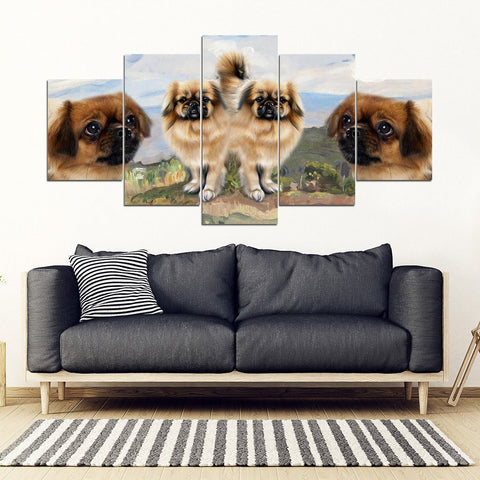 Tibetan Spaniel Print-5 Piece Framed Canvas- Free Shipping-Paww-Printz-Merchandise