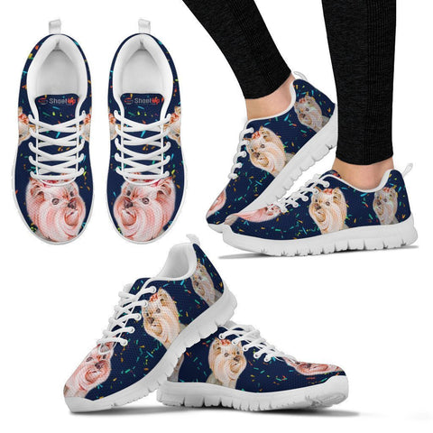 Cute Yorkshire Terrier blue Print Running Shoes For Women-Free Shipping-Paww-Printz-Merchandise