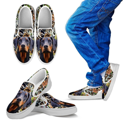 Amazing Doberman Pinscher Dog Print Slip Ons For Kids-Express Shipping-Paww-Printz-Merchandise