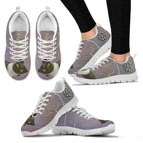 Hampshire pig Print Christmas Running Shoes For Women-Free Shipping-Paww-Printz-Merchandise