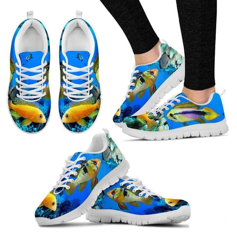 Dwarf Cichlid Fishes-Running Shoes For Women-Free Shipping-Paww-Printz-Merchandise