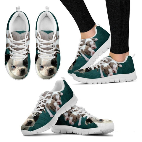 Double Boston Terrier-Dog Running Shoes For Women-Free Shipping-Paww-Printz-Merchandise
