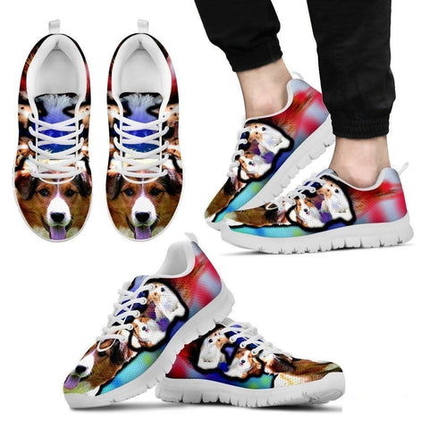 English Shepherd Dog Print Running Shoe For Men- Free Shipping-Paww-Printz-Merchandise