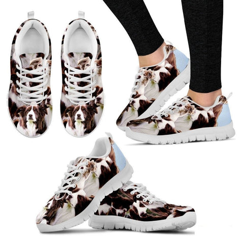 English Shepherd In Lots Print Running Shoe For Women- Free Shipping-Paww-Printz-Merchandise