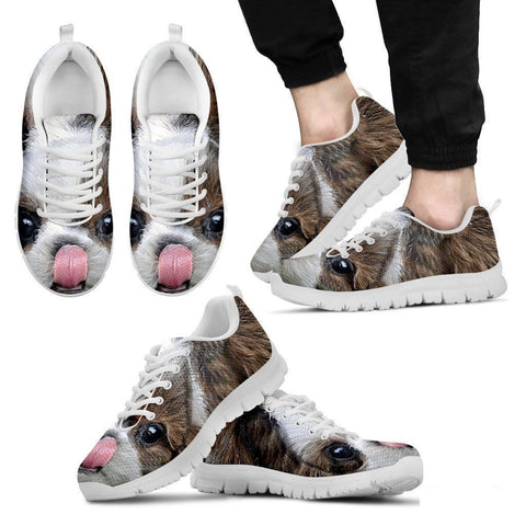 Shih Tzu Printed (Black/White) Running Shoes For Men-Free Shipping Limited Edition-Paww-Printz-Merchandise