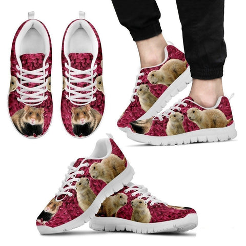 European Hamster Print (Black/White) Running Shoes For Men-Free Shipping Limited Edition-Paww-Printz-Merchandise