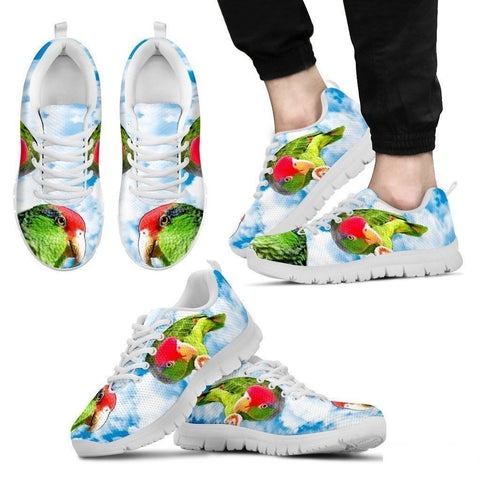 Amazon Red Headed Parrot Print Running Shoes For Men-Free Shipping Limited Edition-Paww-Printz-Merchandise