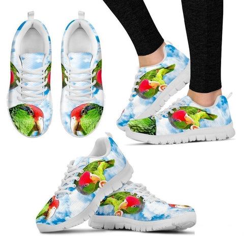 Amazon Red Headed Parrot Print Running Shoes For Women-Free Shipping-Paww-Printz-Merchandise