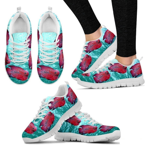 Flowerhorn Cichlid Fish Running Shoes For Women-Free Shipping-Paww-Printz-Merchandise