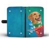 Cute Golden Retriever Print Wallet Case- Free Shipping-TX State