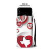 Golden Retriever With R&W Heart Print Wallet Case-Free Shipping-TX State