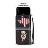 Cute Golden Retriever Print On Black Wallet Case-Free Shipping-TX State