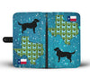 Golden Retriever Pattern Print Wallet Case-Free Shipping-TX State
