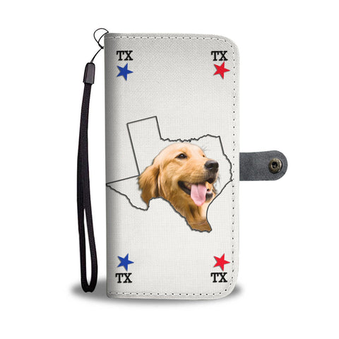 Golden Retriever Print Wallet Case- Free Shipping-TX State