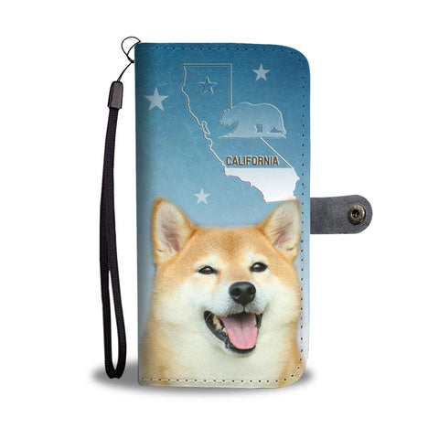 Shiba Inu Print Wallet Case-Free Shipping-CA State