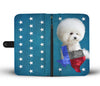 Cute Bichon Frise Print Wallet Case- Free Shipping- TX State