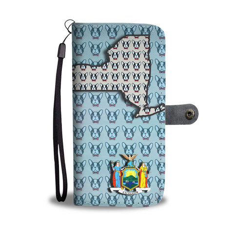 French Bulldog Pattern Print Wallet Case-Free Shipping-NY State