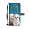Bichon Frise Puppies Print Wallet Case- Free Shipping-NV State