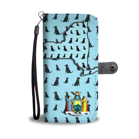 Labrador Dog Pattern Print Wallet Case-Free Shipping-NY State