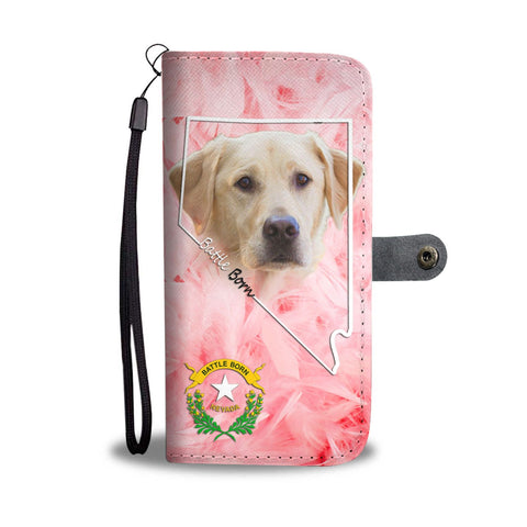 Cute Labrador Retriever Print Wallet Case- Free Shipping-NV State