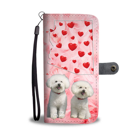 Lovely Bichon Frise Print Wallet Case-Free Shipping-AZ State