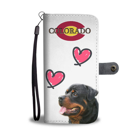 Rottweiler Print Wallet Case-Free Shipping-CO State