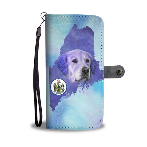 Golden Retriever Dog Art Print Wallet Case-Free Shipping-ME State