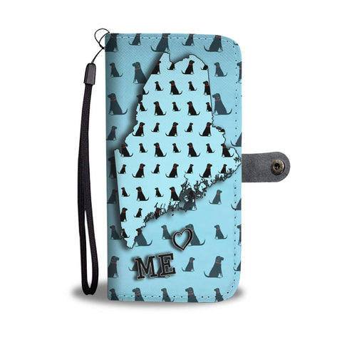 Labrador Retriever Dog Pattern Print Wallet Case-Free Shipping-ME State